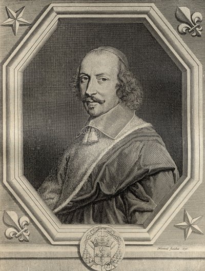 Kardinaal Jules Mazarin, gegraveerd 1656, uit 